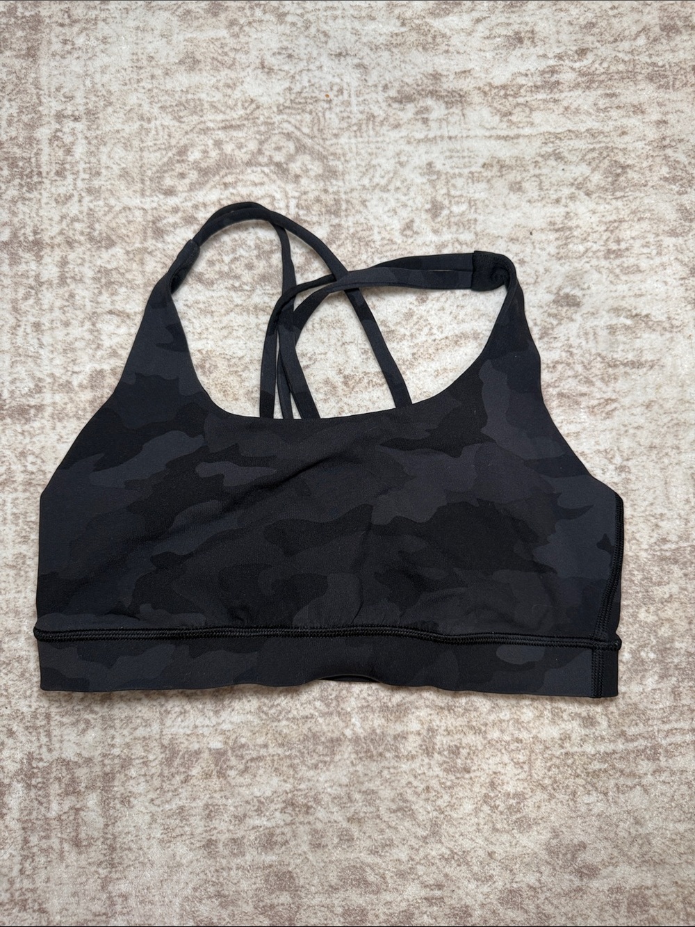 lululemon athletica Black Camo Energy Sports Bra